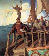 NC Wyeth Columbus Sights the New World oil